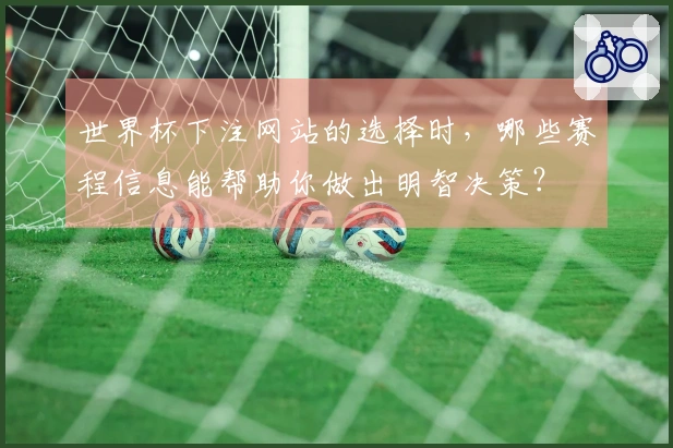 世界杯下注网站的选择时，哪些赛程信息能帮助你做出明智决策？