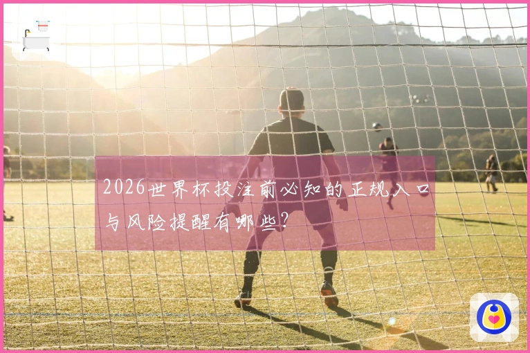 2026世界杯投注前必知的正规入口与风险提醒有哪些？